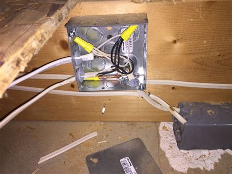 how to properly install junction box onto rafter in attic|attic j box installation.